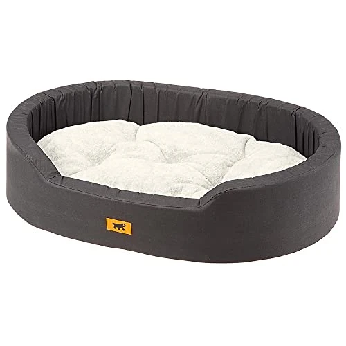 Ferplast Cuccia Cane Interno Dandy - Cuscino Romovibile in Pelliccia Ecologica, Lavabile, Rivestimento in Cotone con Soffice imbottitura, ideale anche come Cuccia Gatto, 95 x 60 x h 21 cm.