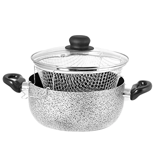 Offerta a tempo: Home Salt N'Pepper Pentola Friggitrice in Alluminio, Rivestimento Antiaderente, 24 cm - 46% da 36.37 € a 19.60 €