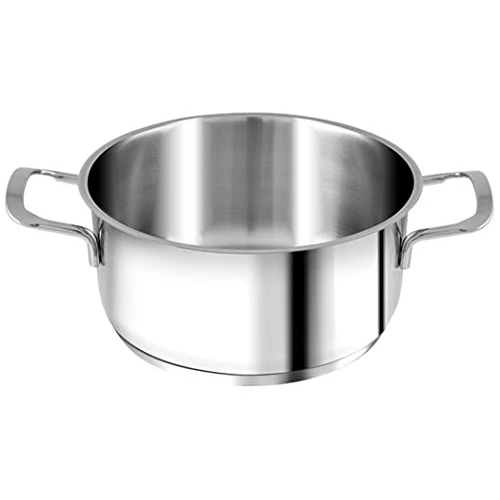 H & H Casseruola INOX Elodie 2 manici Fondo a Induction cm26