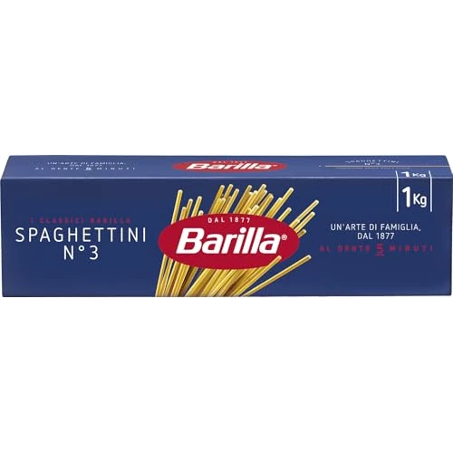 Barilla Pasta Klassieke Spaghettini n.3 van hoogwaardige harde tarwe altijd al dente, (1 x 1 kg)