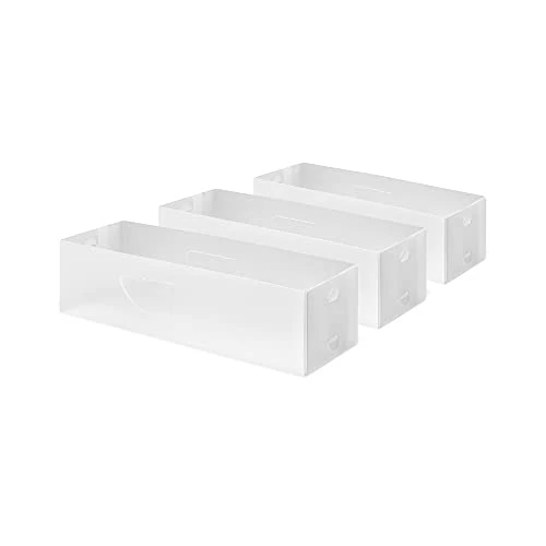 Offerta a tempo: Compactor Optimo Set 3 Organizzatore, Medium, 30 x 10,5 x 8 cm, Plastica, Bianco Traslucido - 60% da 8.69 € a 3.50 €