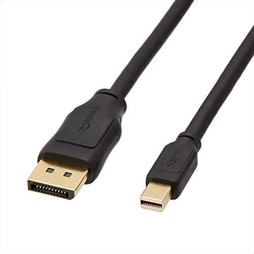 Amazon Basics Cable Adaptador de Mini DisplayPort a DisplayPort, 1.8 m / 6 Feet, Negro