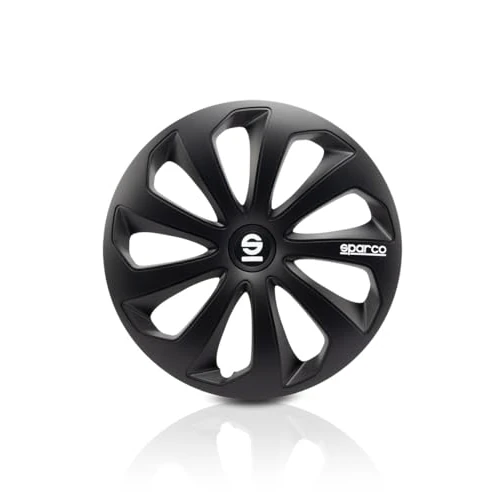 Oferta limitada: Sparco SPC1570BK 1 Juego de 4 Tapacubos color negro modelo Sicilia diseño deportivo, 15 pulgadas, Set de 4 de 50.76 EUR a 41.48 EUR (ahorro 18%)