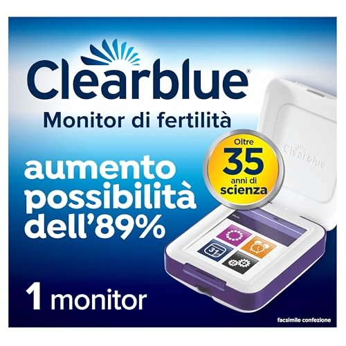 Clearblue Zaawansowany monitor z ekranem dotykowym płodności, test owulacji i ciąży, zwiększa szanse na naturalne poczęcie o 89% (patyczki testowe sprzedawane oddzielnie), opakowanie może się różnić
