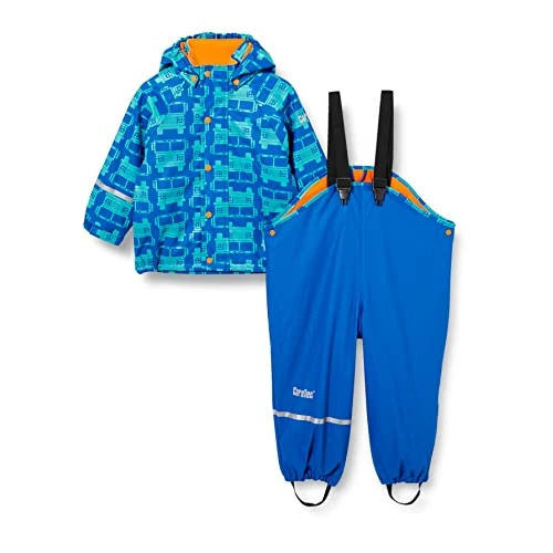 Tijdelijke aanbieding: CareTec Baby en kinderen regenjas en regenbroek met fleece voering in set, oceanblue (706), 104, aquablauw, 104 cm van 49.95 € naar 49.95 € (0.00% korting)