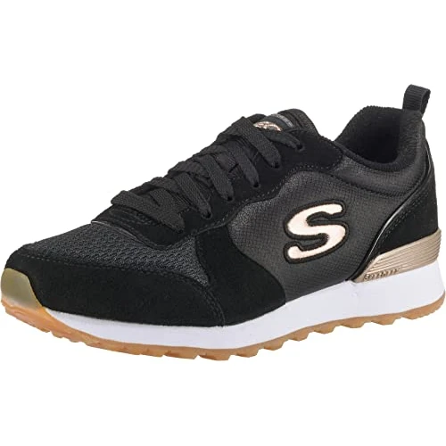 Skechers Damen RETROS-OG 85-GOLDN GURL Sneaker, Schwarz (BLK), 35.5 EU (2.5 UK)