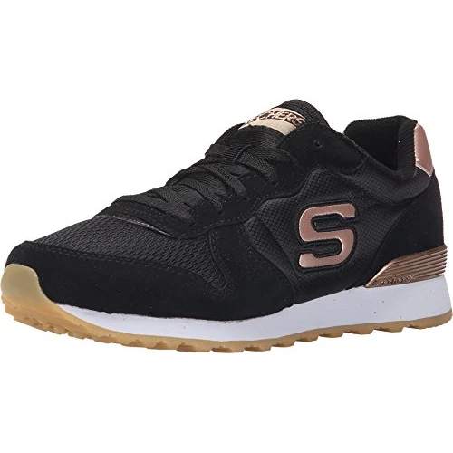 Zeitlich begrenztes Angebot: Skechers Damen Og 85 Goldn Gurl Trainers, Black Suede/ Nylon/ Mesh/ Rose Gold Trim, 37.5 EU von 69.95 € auf 34.90 € (50% Rabatt)