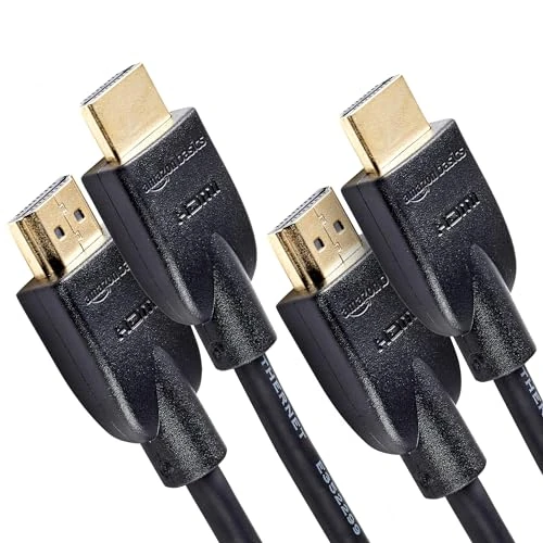 Limitiertes Angebot: Amazon Basics 4K-HDMI-Kabel, 1.8 m, 18 Gbit/s Highspeed mit Ethernet, 4K@60Hz, 2 Stück, 2160p, Schwarz von 7.99 EUR auf 7.99 EUR (Spare 0%)