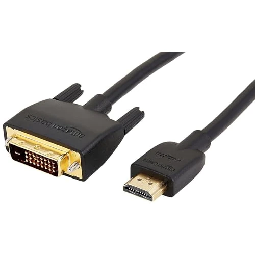 Oferta limitada: Amazon Basics Cable Adaptador de HDMI-A a DVI (Macho), bidireccional de 1080P, Chapado en Oro, 0.9 m, 1 Unidad, Negro de 7.90 EUR a 5.53 EUR (ahorro 30%)