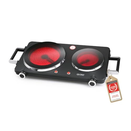 Oferta limitada: TZS First Austria - placa vitrocerámica infrarrojos doble | Compatible con todo tipo de ollas | Placas 22 cm y 16,5 cm | Calentamiento rápido, regulación continua | Camping, mudanza, apartamento de 69.95 € a 69.95 € (ahorro 0.00%)