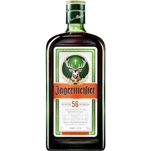 Offerta a tempo: Jägermeister 70cl - Liquore a base di 56 Botaniche, invecchiato in botte. Da servire ghiacciato. 35% Vol - 7% da 12.80 € a 11.90 €
