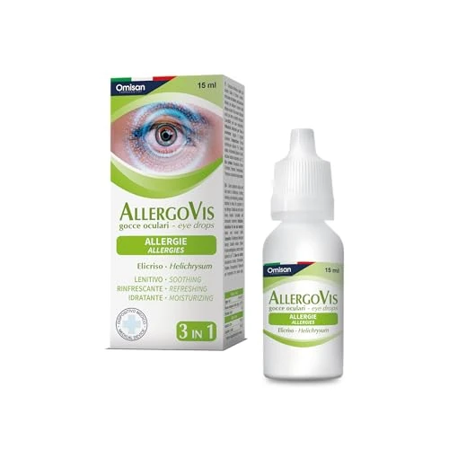 Allergovis 3in1 - Collirio Sterile. Lenisce, Rinfresca, Idrata occhi irritati. Con Estratti Naturali di Elicriso - 15 ml