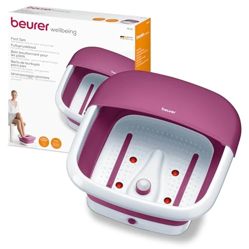 Offerta a tempo: Beurer FB 30 Pediluvio con Idromassaggio Plantare, Salvaspazio grazie al formato Pieghevole, Mantenimento della Temperatura dell'Acqua, Massaggio di riflessologia plantare riattivante la circolazione - 33% da 59.99 € a 39.99 €