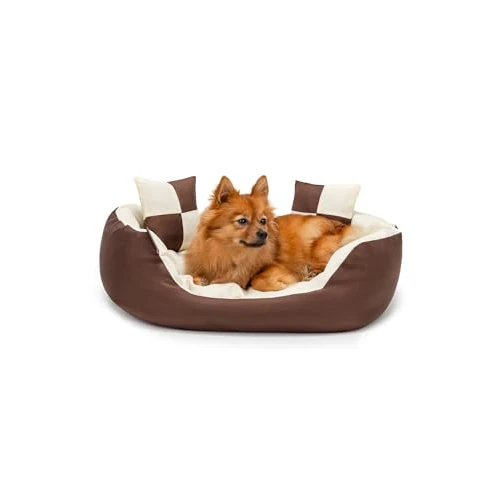 Oferta limitada: lionto Cama 4 en 1 para Perros, 65 x 50 cm, Marrón/Beige de 30.87 € a 30.87 € (ahorro 0.00%)