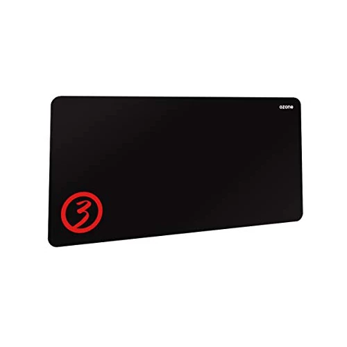 OZONE GAMING GEAR Tappetino da gioco GROUND LEVEL EVO -OZGLEVELEVO- Tappetino da gioco XL con design gamer, ergonomico, superficie in tessuto morbido, base in gomma, antiscivolo, nero