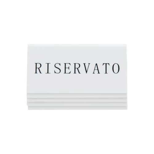 Tijdelijke aanbieding: Securit Reservering Tafelstandaards, Riservato-Italiaans (Set van 5), acryl, Wit, 5x10x4, 5cm van 12.19 € naar 12.19 € (0.00% korting)