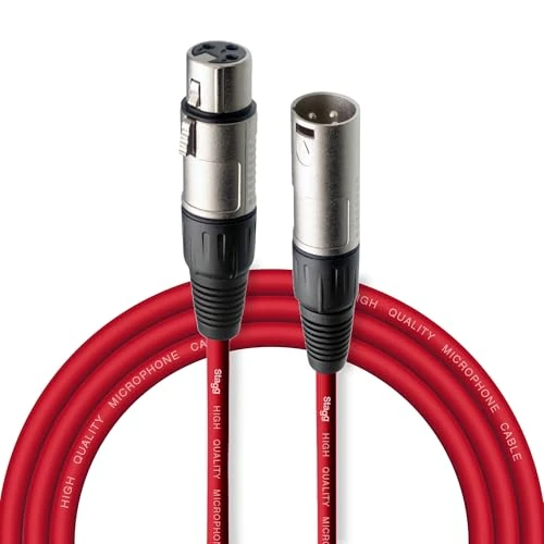 Offerta a tempo: Stagg - Cavo da Microfono di Alta Qualita XLRf to XLRm, 3m, Rosso - 0.00% da 8.00 € a 8.00 €