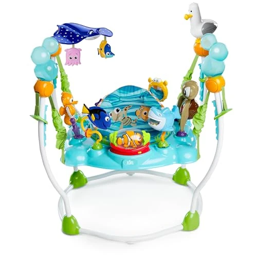 Offerta a tempo: Bright Starts, Disney Baby, Centro Giochi di attività Saltellante, alla Ricerca di Nemo, 13+ Giocattoli, Stazione con Musica e Luci, Seduta Girevole a 360°, Regolabile, Sviluppo Motorio, da 6 Mesi+ - 0.00% da 114.64 € a 114.64 €