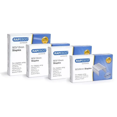 Limited offer: Rapesco 1318 Assorted 923 (Type 23) Heavy Duty Staples 15, 17, 20, 23 mm, Pack of 4000 from 41.53 EUR to 41.53 EUR (save 0%)