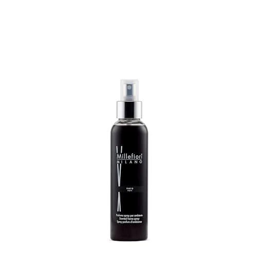 Millefiori Milano Nero Home Spray, Black, 4.6 x 4 x 17 cm