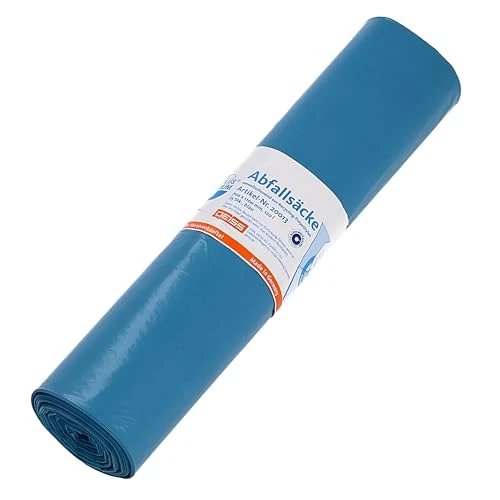 20013 Deiss Bin Liners, 120 L, 700 x 1100 mm, Type 60, Blue (Pack of 25)