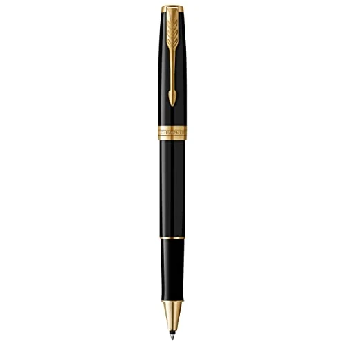 Offre limitée : Parker stylo roller Sonnet, laque noire avec attributs or | pointe fine | encre noire | coffret cadeau de 85.57 EUR à 81.29 EUR (remise 5%)