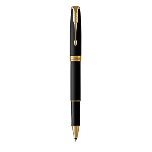 Offerta a tempo: Parker Sonnet penna roller | laccatura di colore nero opaco con finiture in oro | pennino sottile | Confezione regalo - 26% da 124.61 € a 91.59 €