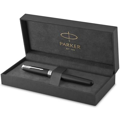 Offre limitée : Parker stylo roller Sonnet noir mat avec attributs palladium - pointe fine - encre noire - coffret cadeau de 126.92 EUR à 107.88 EUR (remise 15%)