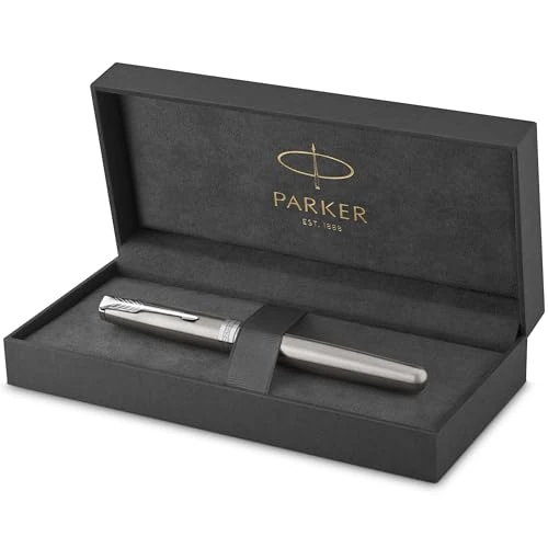 Parker Sonnet stylo plume | acier inoxydable avec attributs palladium | plume moyenne | coffret cadeau