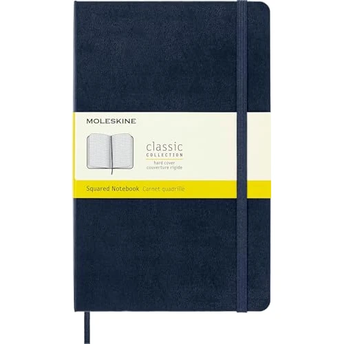 Zeitlich begrenztes Angebot: Moleskine - Klassisches Kariertes Notizbuch - Hardcover mit Elastischem Verschlussband - Farbe Saphirblau - Größe A5 13 x 21 cm - 208 Seiten von 22.90 € auf 21.60 € (6% Rabatt)