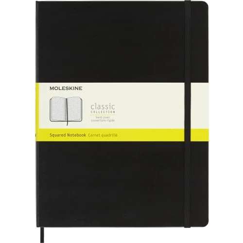 Limitiertes Angebot: Moleskine - Klassisches Kariertes Notizbuch - Hardcover mit Elastischem Verschlussband - Farbe Schwarz - Größe A4 19 x 25 cm - 208 Seiten von 28.90 EUR auf 23.27 EUR (Spare 19%)