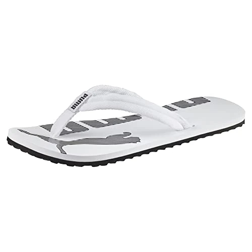 PUMA Unisex Epic Flip v2 Flip-Flop, White-Black, 37 EU