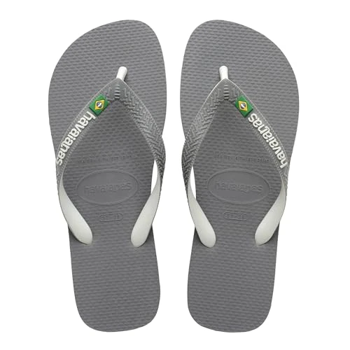 Limited-time offer: Havaianas Brasil Mix Flip Flops Men Grey - 1/2 UK - Flip Flops Shoes from 11.85 GBP to 11.85 GBP (save 0%)