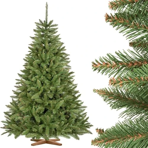 Oferta limitada: FairyTrees árbol de Navidad Artificial 180cm Abeto Natural con el Soporte de Madera | árbol Artificial con el Tronco Verde | Fabricado en EU de 174.90 EUR a 122.40 EUR (ahorro 30%)