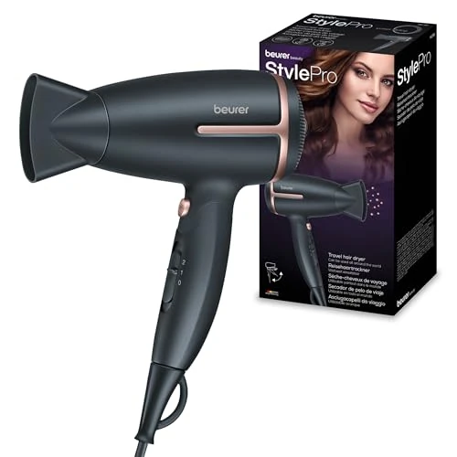 Begrenztes Angebot: Beurer HC 25 klappbarer Reisehaartrockner mit Ionenfunktion, leistungsstarker Föhn, für geschmeidiges & weiches Haar, ideal für unterwegs, 1600 Watt, weltweite Spannungsanpassung 110-120/220-240 V von 17.99 EUR auf 17.99 EUR (Rabatt 0%)