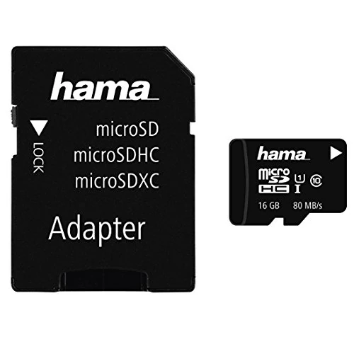 Limited offer: Hama microSD | microSDHC | microSDXC Card 16GB 80MB/s Transfer Speed Class 10 microSD Memory Card in Mini Format Mini SD e.g. for Android Mobile Phone, Smartphone, Tablet, Nintendo UHS-I from 8.05 EUR to 8.05 EUR (save 0%)