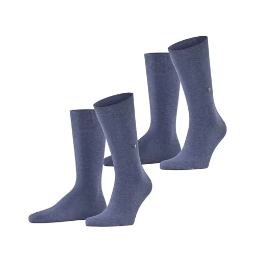 Beperkte aanbieding: Burlington Heren Sokken Everyday Multipack M So katoen eenkleurig 2 paar, Blauw Light Denim 6660, 40-46 van 15.00 EUR naar 12.00 EUR (besparing 20%)