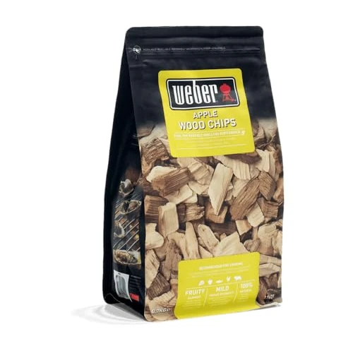 Offerta a tempo: Weber Chips per affumicatura di Legno di melo/Accessorio BBQ, trucioli per affumicatura Naturale per Il Barbecue, Aroma fruttato con Nota di Fumo Delicata, 0,7 kg - 0.00% da 8.99 € a 8.99 €