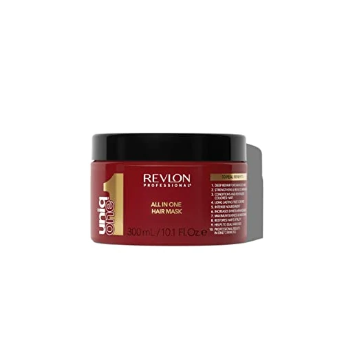 Oferta limitada: Revlon Professional – UniqOne Mask, Mascarilla Capilar Todo en 1, 10 Beneficios, Hidratación, Cuidado Intenso y Suavidad, para Todo Tipo de Pelo, Especialmente Secos y Encrespados - 300 ml de 10.49 EUR a 7.97 EUR (ahorro 24%)