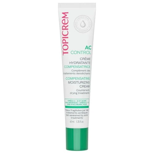 Offerta a tempo: Topicrem - Crema idratante Compensatrice per pelli sensibili e fragiliate da trattamenti acneici, adulti e adolescenti - Idrata 24 ore, lenisce la pelle - Produzione francese - 40 ml - 41% da 19.34 € a 11.50 €