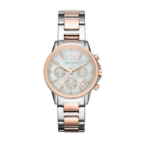 Offre limitée : Armani Exchange - Montre pour Femme Chronographe en Acier Inoxydable, Taille de boîtier de 36 mm de 239.00 EUR à 157.46 EUR (remise 34%)