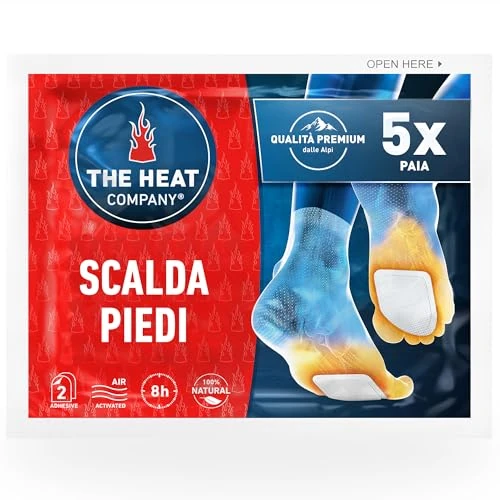 Offerta a tempo: THE HEAT COMPANY Scaldapiedi - 5 paia - EXTRA CALDO - adesivo - Scaldini per piedi - 8 ore piedi caldi - pronti all'uso - autoriscaldante - puro naturale - per tutte le taglie - 0.00% da 9.90 € a 9.90 €