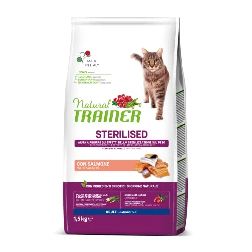 Offerta a tempo: Trainer Cibo per Gatti Sterilizzati con Salmone, 1.5 kg - 31% da 16.29 € a 11.24 €
