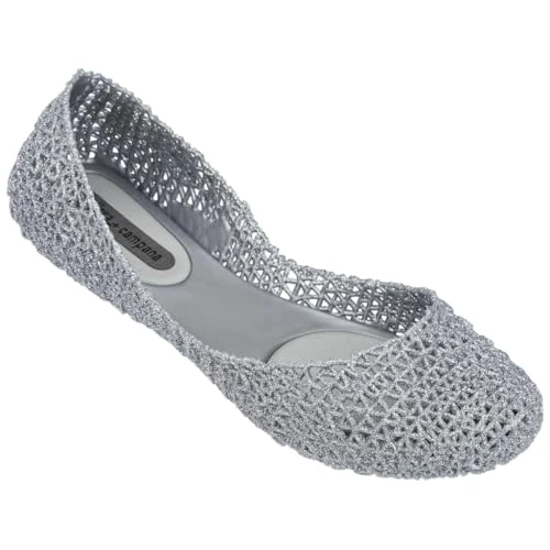 Melissa Campana Papel VII, Damen Geschlossene Ballerinas, Silber (Silver Glitter 50711), 41/42 EU