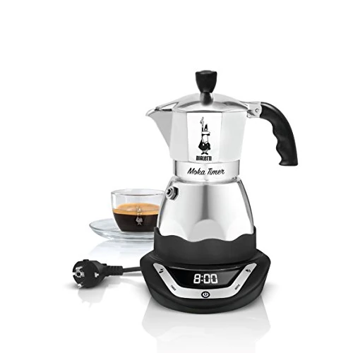 Offre limitée : Bialetti - 6093 - Easy Timer - Cafetière Italienne Electrique en Inox - 6 Tasses - Noir/Gris - 270 ml de 108.58 EUR à 97.72 EUR (remise 10%)