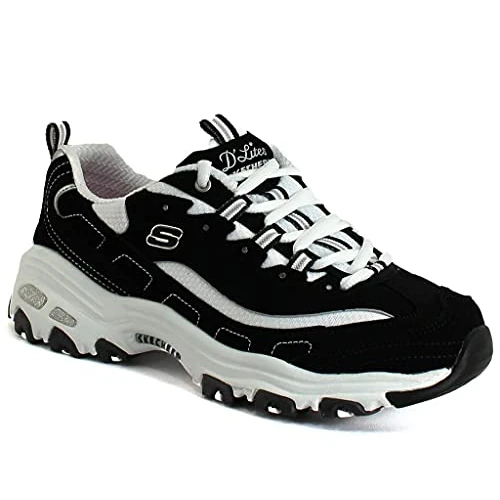 Oferta limitada: Skechers D'lites Biggest Fan, Zapatillas Mujer, Black White, 38.5 EU de 48.99 EUR a 48.99 EUR (ahorro 35%)