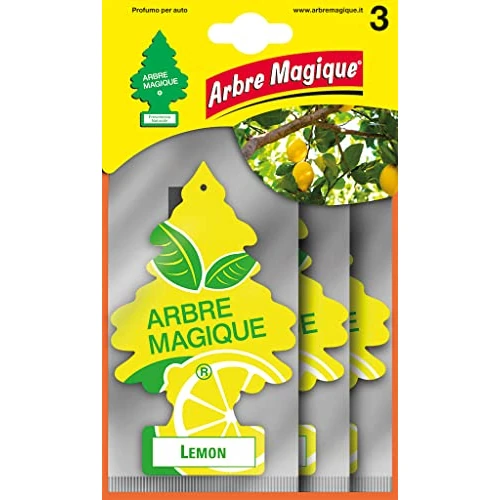 Zeitlich begrenztes Angebot: Arbre Magique, Auto-Duft, Duft Zitrone, frischer und fruchtiger Duft, Lebensdauer bis zu 7 Wochen, Made in Italy, Mehrfachverpackung mit 3 Stück von 12.61 € auf 12.61 € (0.00% Rabatt)