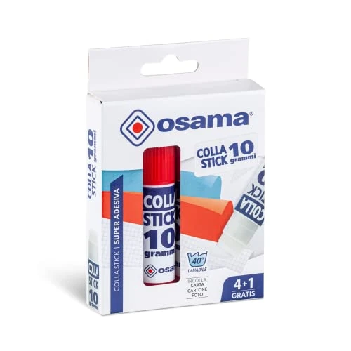 Oferta limitada: Osama - Pegamento Barra Extra Fuerte, 4 Piezas + 1 Gratis, 10gr - Set Pegamentos Ideal para Material Escolar y Papeleria Oficina - Deslizante sobre Papel, Resistente y Apto para Niños, Fórmula Clásica de 5.09 € a 5.09 € (ahorro 0.00%)