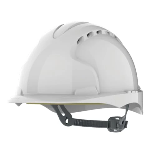Tijdelijke aanbieding: JSP EVO2 Schutzhelm Bauhelm, Belüftet, Leicht, Slip-Ratsche, Weiß | Verstellbares Tragegestell mit Präzisionspassform – Bauarbeiterhelm – Für BAU, Tiefbau & Industrie – EN 397 van 8.43 € naar 8.43 € (0.00% korting)