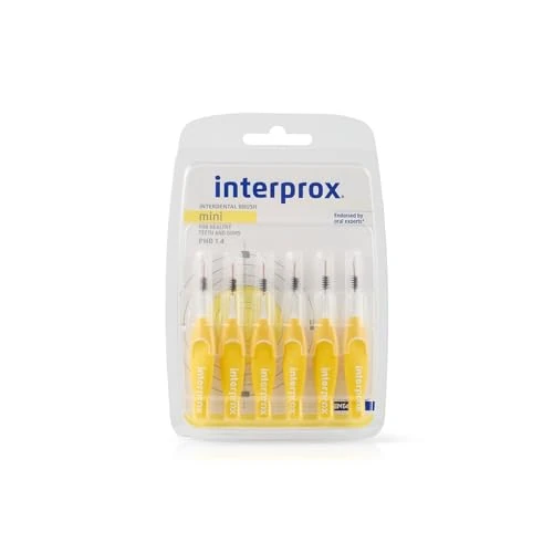 Offre limitée : INTERPROX - Mini 1.4 - Brossettes Interdentaires - Fibres en Tynex - Jaune - Blister de 6 unités de 7.80 € à 6.90 € (12% de remise)